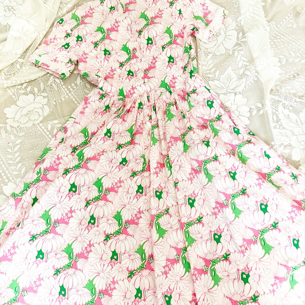 Vintage Lilly Pulitzer Floral Dress - Picture 4 of 7